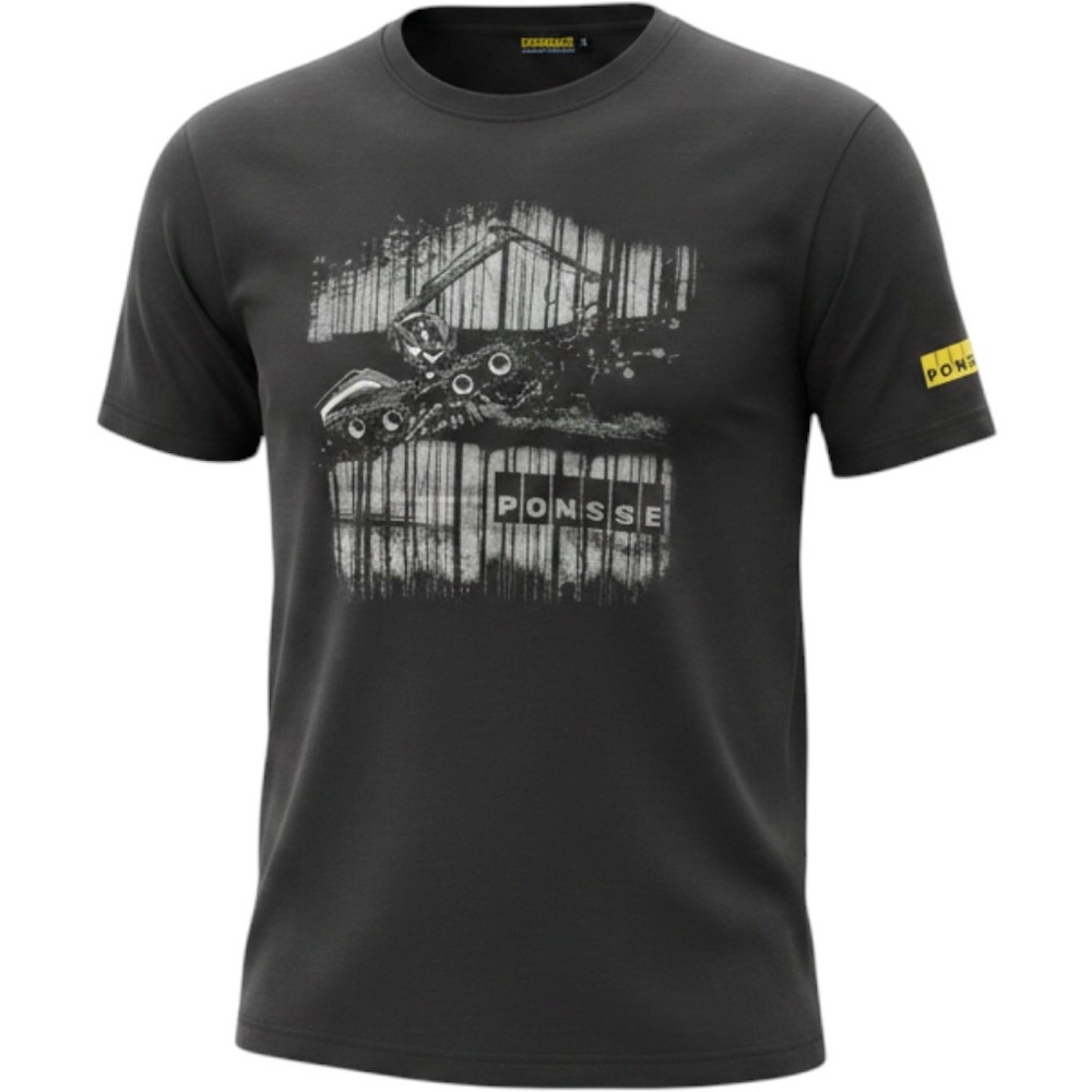 Ponsse Forestry Equipment Graphic Tee Men's Medium Black